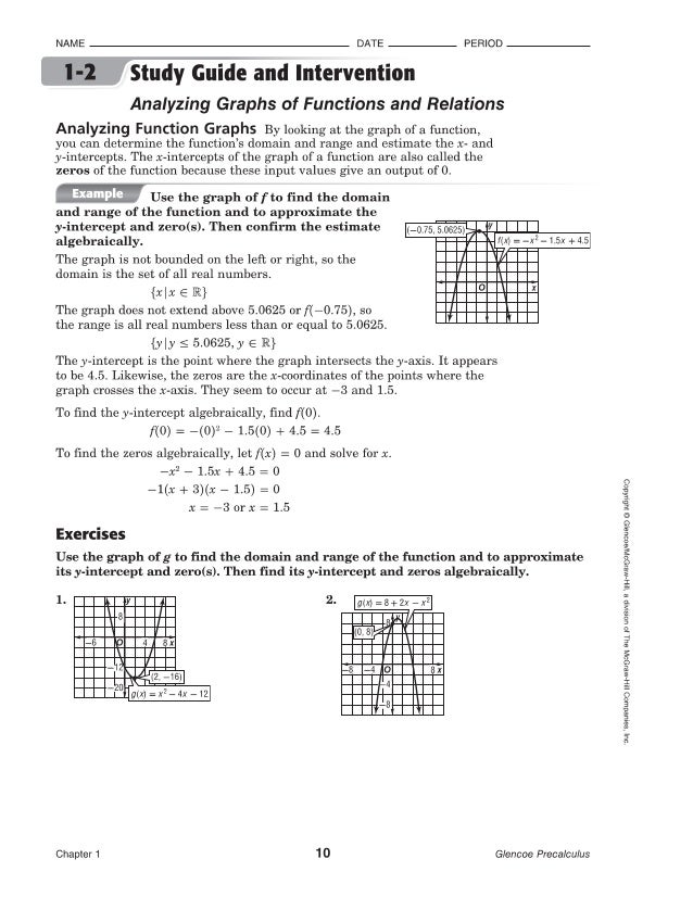 glencoe-precalculus-chapter-1-review